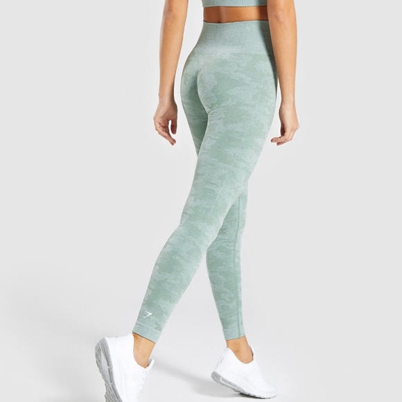 Gymshark Pants - Gymshark Camo Seamless Sage BNWT